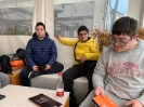 Il gruppo a piazza Vittoria con Teresa